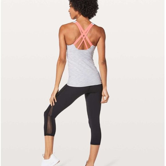 Lululemon Stash N Run Tank Gray and Coral Size 12 Athletic - Picture 7 of 10